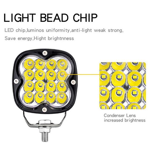 car headlights 1pc 16 led square work light 48w white spot lighting universal truck auto bulb
car headlights 1pc 16 led square work light 48w white spot lighting universal truck auto bulb