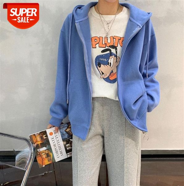 110190 youth age-reducing hooded zipper sweater women's spring cardigan loose solid color small jacket #yn0b, Black;gray
110190 youth age-reducing hooded zipper sweater women's spring cardigan loose solid color small jacket #yn0b, Black;gray