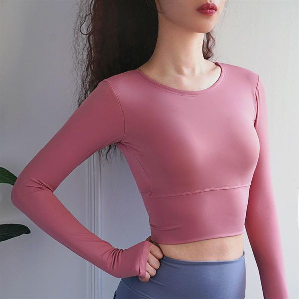yoga outfits women cropped seamless long sleeve sports wear for gym shirt thumb hole fitted workout shirts, White;red
yoga outfits women cropped seamless long sleeve sports wear for gym shirt thumb hole fitted workout shirts, White;red