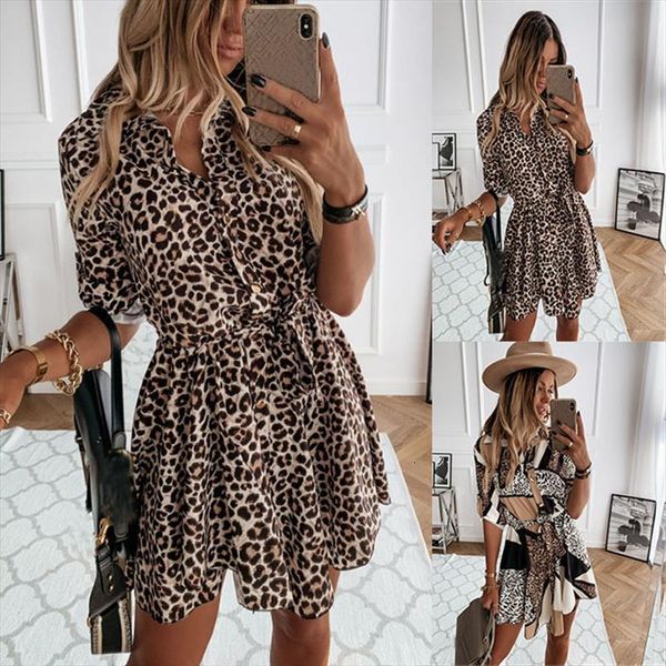 turn down collar button womens dresses shirt patchwork three quarter sleeve mini casual leopard print party vestidos, Black;gray
turn down collar button womens dresses shirt patchwork three quarter sleeve mini casual leopard print party vestidos, Black;gray