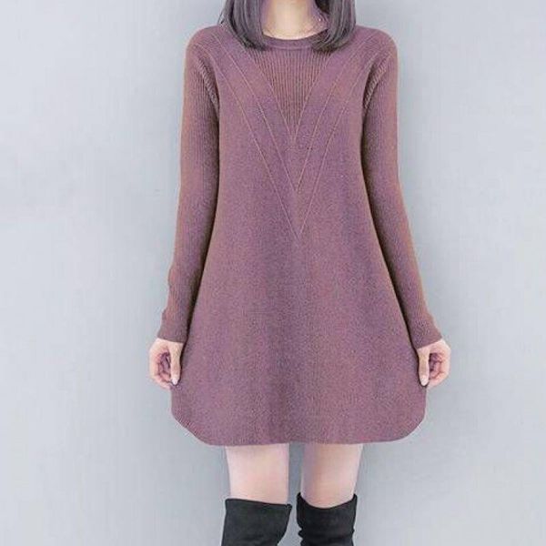 loose xl women dress knitted womens casual long sleeved mid length polyester dresses a line female autumn winter korean version, Black;gray
loose xl women dress knitted womens casual long sleeved mid length polyester dresses a line female autumn winter korean version, Black;gray