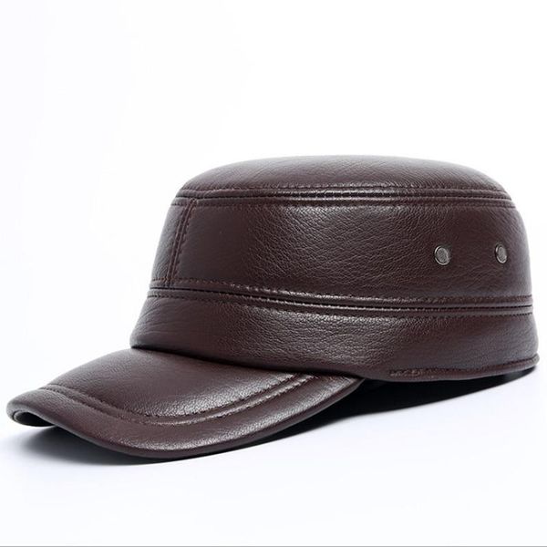 xdanqinx natural real genuine leather hat men autumn winter warm earmuffs military hats sheepskin cap men's flat wide brim, Blue;gray
xdanqinx natural real genuine leather hat men autumn winter warm earmuffs military hats sheepskin cap men's flat wide brim, Blue;gray