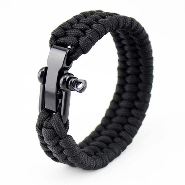 charm bracelets classic hand-woven men's stainless steel bracelet black buckle navy style outdoor hand fashion jewelry for men, Golden;silver
charm bracelets classic hand-woven men's stainless steel bracelet black buckle navy style outdoor hand fashion jewelry for men, Golden;silver