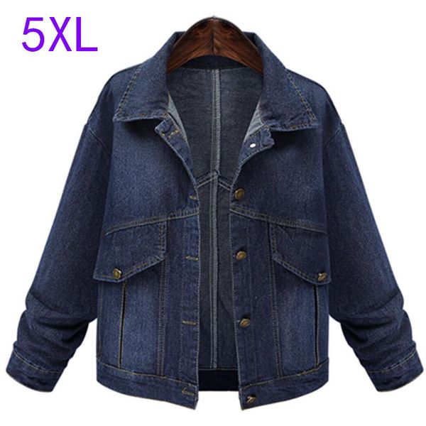 spring autumn women big plus size 5xl outwear loose jean jacket woman winter casual coat high street vintage short denim jackets women', Black;brown
spring autumn women big plus size 5xl outwear loose jean jacket woman winter casual coat high street vintage short denim jackets women', Black;brown