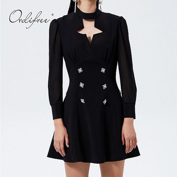 casual dresses ordi2021 autumn women black mini dress long sleeve diamond double breasted short vintage, Black;gray
casual dresses ordi2021 autumn women black mini dress long sleeve diamond double breasted short vintage, Black;gray