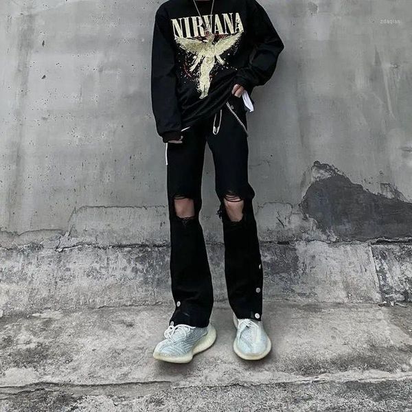 men's jeans gothic men trousers 2021 spring summer korean fashion high street retro hip-hop style waist thin denim pants trend, Blue
men's jeans gothic men trousers 2021 spring summer korean fashion high street retro hip-hop style waist thin denim pants trend, Blue