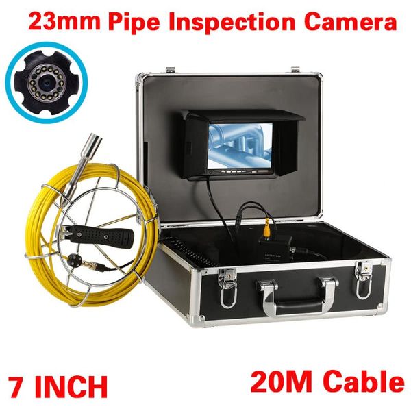 cameras 20m drain pipe sewer pipeline inspection video color camera 7" lcd 23mm stainless steel head ip68 waterproof
cameras 20m drain pipe sewer pipeline inspection video color camera 7" lcd 23mm stainless steel head ip68 waterproof