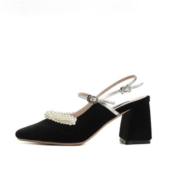dress shoes sandals female fairy style hepburn high heels french retro pearl thick heel single mid-heel mary jane, Black
dress shoes sandals female fairy style hepburn high heels french retro pearl thick heel single mid-heel mary jane, Black