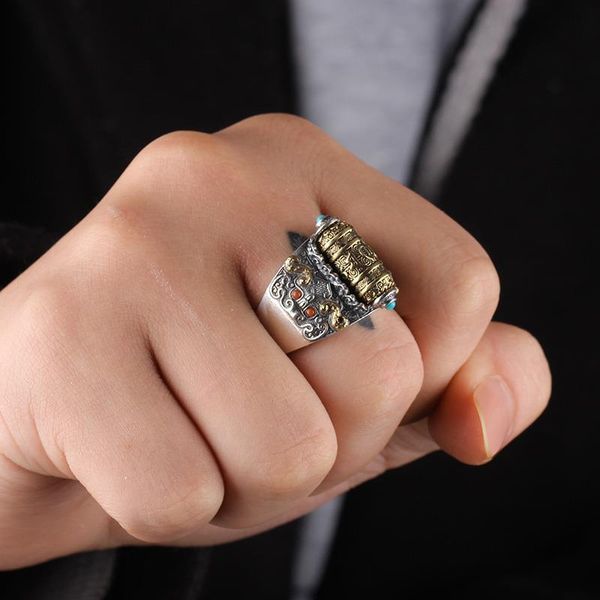 cluster rings retrosen lucky charm silver ring men trendy personality vintage unmarried rotatable luck party collocation send a gift, Golden;silver
cluster rings retrosen lucky charm silver ring men trendy personality vintage unmarried rotatable luck party collocation send a gift, Golden;silver