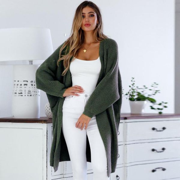 women's sweaters 2021 european network red pattern knitting long fund loose coat cardigan solid color sweater woman, White;black
women's sweaters 2021 european network red pattern knitting long fund loose coat cardigan solid color sweater woman, White;black