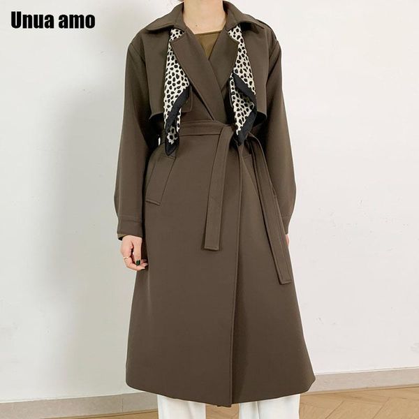 women's trench coats unua amo temperament elegant long coat women vintage loose office lady outwear female sashes windbreaker, Tan;black
women's trench coats unua amo temperament elegant long coat women vintage loose office lady outwear female sashes windbreaker, Tan;black