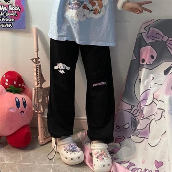 women's pants & capris black kawaii embroidery women autumn cargo trousers streetwear cute loose harajuku fashion female high street, Black;white
women's pants & capris black kawaii embroidery women autumn cargo trousers streetwear cute loose harajuku fashion female high street, Black;white