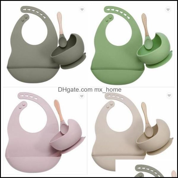 baby feeding set food grade sile bibs kid plate non-silp suction bowl kids tableware waterproof bib bpa 2pcs/set zyy208b drop delivery 2021
baby feeding set food grade sile bibs kid plate non-silp suction bowl kids tableware waterproof bib bpa 2pcs/set zyy208b drop delivery 2021