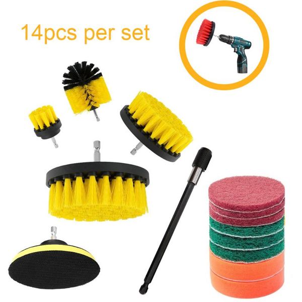 car sponge 14pcs/set drill brush attachment set power scrubber polisher bathroom cleaner kit with extender kitchen cleaning tools
car sponge 14pcs/set drill brush attachment set power scrubber polisher bathroom cleaner kit with extender kitchen cleaning tools