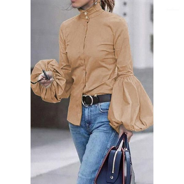 khaki casual blouse for women 2021 solid lantern sleeve turtleneck ladies office plus size 4xl and blouses women's & shirts, White
khaki casual blouse for women 2021 solid lantern sleeve turtleneck ladies office plus size 4xl and blouses women's & shirts, White