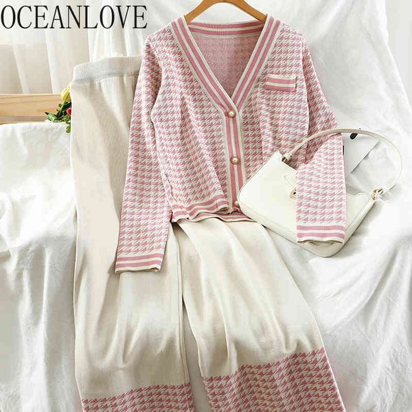 elegant fashion plaid women two pieces sets knitted v neck short cardigans + wide leg pants korean suits ladies 19083 210415, White
elegant fashion plaid women two pieces sets knitted v neck short cardigans + wide leg pants korean suits ladies 19083 210415, White