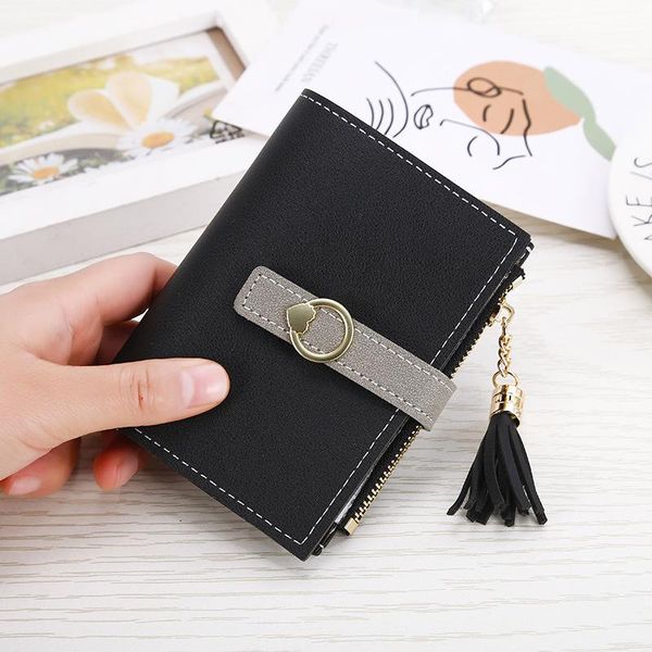 clasp tassel small fresh zero wallet multi function women's short card bag student wholesale purses crossbody purse, White
clasp tassel small fresh zero wallet multi function women's short card bag student wholesale purses crossbody purse, White