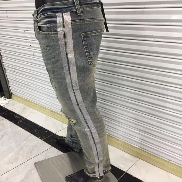 mens jeans digner luxurys denim strip hol slim-leg motorcycle biker pant fashion jean us size w29-w40, Blue
mens jeans digner luxurys denim strip hol slim-leg motorcycle biker pant fashion jean us size w29-w40, Blue