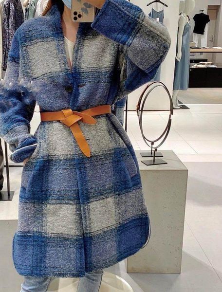 women's wool & blends women trench 2021 autumn and winter lightweight fleece woolen cloth classic large profile v-neck plaid coat, Black
women's wool & blends women trench 2021 autumn and winter lightweight fleece woolen cloth classic large profile v-neck plaid coat, Black