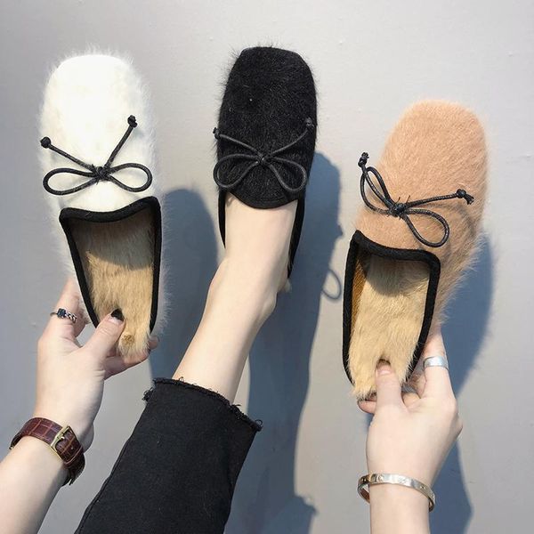 slippers square toe bowtied fur mules shoes women warm flat lazy loafers home slip-on cozy slides ladies zapatos mujer, Black
slippers square toe bowtied fur mules shoes women warm flat lazy loafers home slip-on cozy slides ladies zapatos mujer, Black