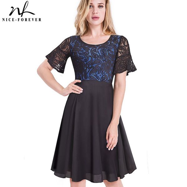 nice-forever spring women elegant floral lace retro dresses casual swing a-line female dress btya052 210419, White
nice-forever spring women elegant floral lace retro dresses casual swing a-line female dress btya052 210419, White
