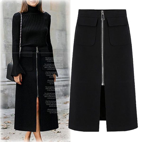 skirts black pencil skirt women 2021 spring fashion long for office lady clothing front zipper high waist plus size
skirts black pencil skirt women 2021 spring fashion long for office lady clothing front zipper high waist plus size