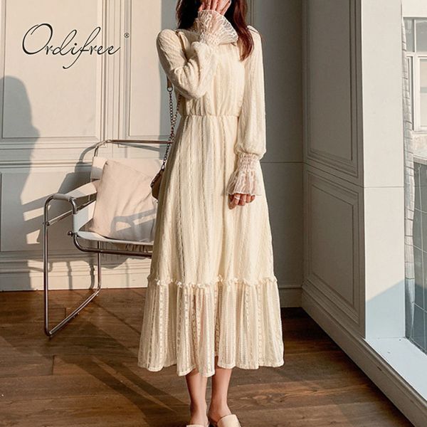spring autumn women lace elegant vintage tunic hollow out turtleneck sleeve long party dress 210415, Black;gray
spring autumn women lace elegant vintage tunic hollow out turtleneck sleeve long party dress 210415, Black;gray