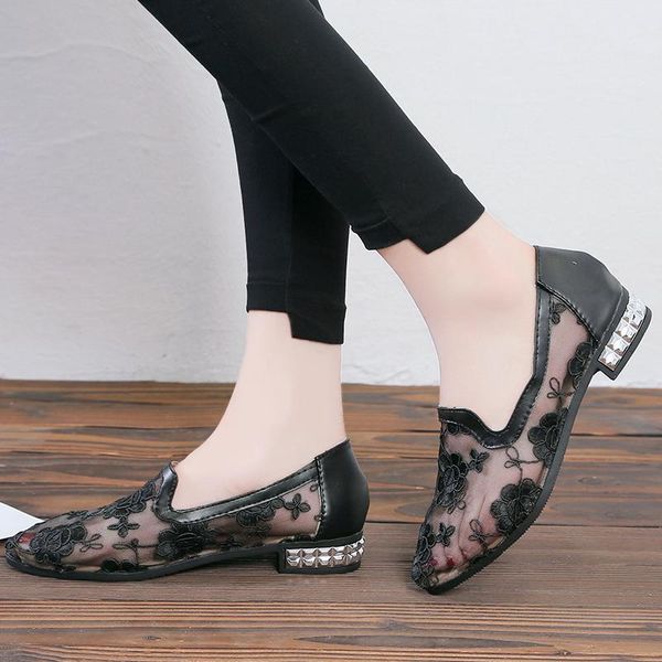 summer style mesh hollow sandals women flat shoes national embroidered lace women's, Black
summer style mesh hollow sandals women flat shoes national embroidered lace women's, Black