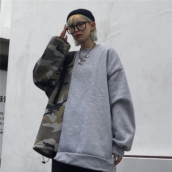 men's hoodies & sweatshirts splicing camouflage sweatshirt male loose long sleeves qiu dong thickened jacket, Black
men's hoodies & sweatshirts splicing camouflage sweatshirt male loose long sleeves qiu dong thickened jacket, Black