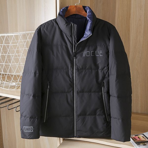 double sided men's down et autumn and winter light youth stand collar large ya005, Black
double sided men's down et autumn and winter light youth stand collar large ya005, Black