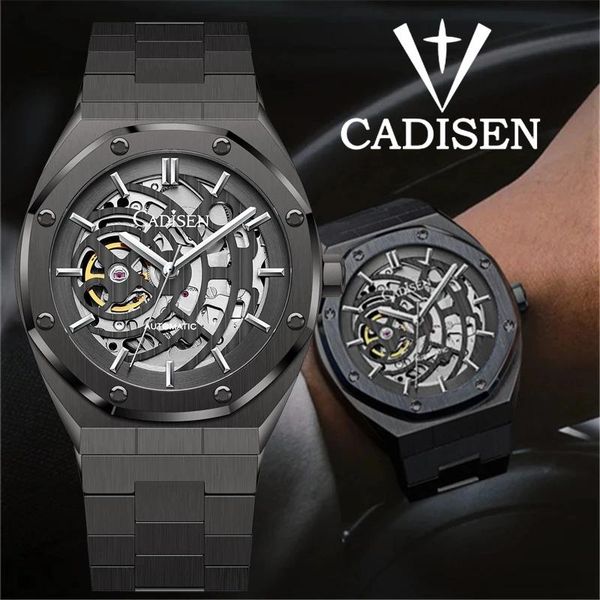 wristwatches cadisen automatic mechanical watches men's hollow watch fashion stainless steel strap waterproof, Slivery;brown
wristwatches cadisen automatic mechanical watches men's hollow watch fashion stainless steel strap waterproof, Slivery;brown