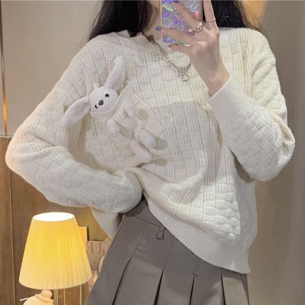 women's sweaters lovely girl languid lazy wind pure color knitting autumn/winter long sleeve sweater of loose female type kawaiyi carto, White;black
women's sweaters lovely girl languid lazy wind pure color knitting autumn/winter long sleeve sweater of loose female type kawaiyi carto, White;black