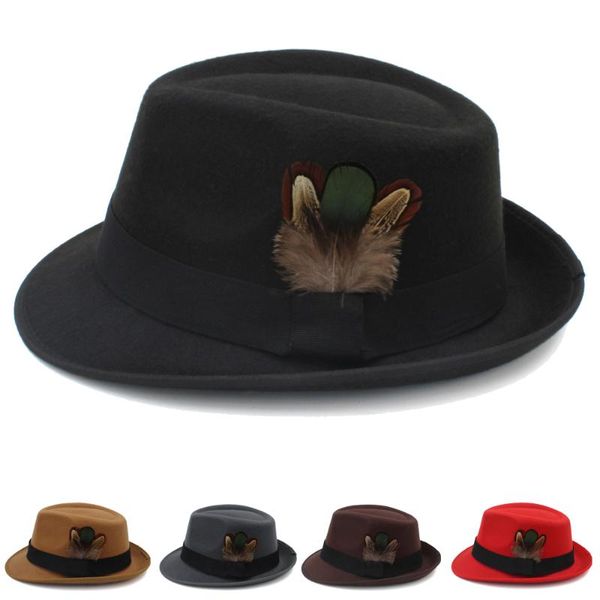 wide brim hats men women fedora trilby caps feather band jazz sunhat classical party street style outdoor travel winter size us 7 1/8 uk m, Blue;gray
wide brim hats men women fedora trilby caps feather band jazz sunhat classical party street style outdoor travel winter size us 7 1/8 uk m, Blue;gray