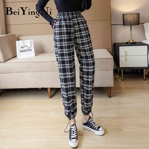 vintage casual wide leg pants female plaid high waist pockets loose korean autumn fashion harem trousers 210427, Black;white
vintage casual wide leg pants female plaid high waist pockets loose korean autumn fashion harem trousers 210427, Black;white