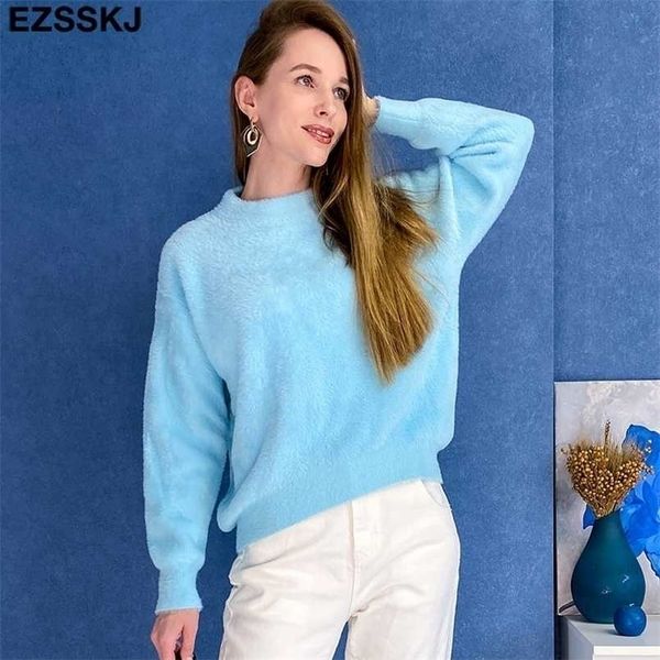autumn winter oversize thick mink cashmere sweater poullovers women batwing sleeve female casual warm fur sweater jumper 211103, White;black
autumn winter oversize thick mink cashmere sweater poullovers women batwing sleeve female casual warm fur sweater jumper 211103, White;black
