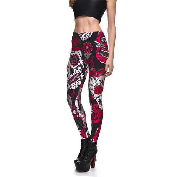 women's leggings fashion skull digital printed legging womens stretch pants seamless, Black
women's leggings fashion skull digital printed legging womens stretch pants seamless, Black