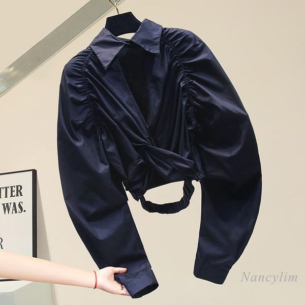 women's blouses & shirts short spring and autumn slim-fit long puff sleeve fold shirt 2021 clothes ladie all-match white black
women's blouses & shirts short spring and autumn slim-fit long puff sleeve fold shirt 2021 clothes ladie all-match white black