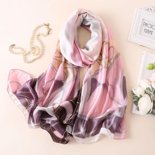 new korean silk scarf women's elegant printing versatile pure color family shawl dual use long style, Blue;gray
new korean silk scarf women's elegant printing versatile pure color family shawl dual use long style, Blue;gray