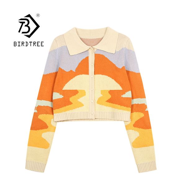 women autumn vintage french style sunshine print short knitted sweater chic lady fashion single breasted loose cardigans t11001x 210419, White;black
women autumn vintage french style sunshine print short knitted sweater chic lady fashion single breasted loose cardigans t11001x 210419, White;black