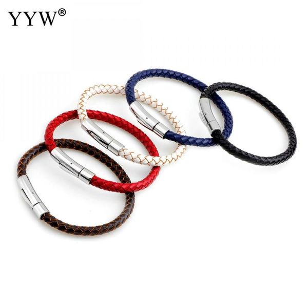 fashion jewelry stainless steel bracelets pu leather braided bangle for women men punk wholesale charm wristband 8.7inch link, chain, Black
fashion jewelry stainless steel bracelets pu leather braided bangle for women men punk wholesale charm wristband 8.7inch link, chain, Black