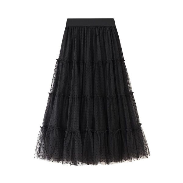 fashion women polka dots tutu midi skirt, elastic waist double layered mesh pleated prom party a-line skirts, Black
fashion women polka dots tutu midi skirt, elastic waist double layered mesh pleated prom party a-line skirts, Black