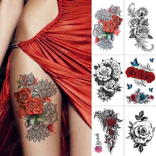 temporary tattoos waterproof tattoo sticker red lace rose butterfly flash mandala henna body art arm fake tatoo women men
temporary tattoos waterproof tattoo sticker red lace rose butterfly flash mandala henna body art arm fake tatoo women men