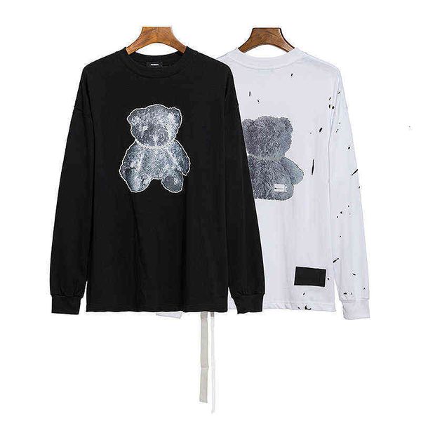 brand fashion we11 bear reflective printing loose version couple's long sleeve sweater for men and women, Black
brand fashion we11 bear reflective printing loose version couple's long sleeve sweater for men and women, Black