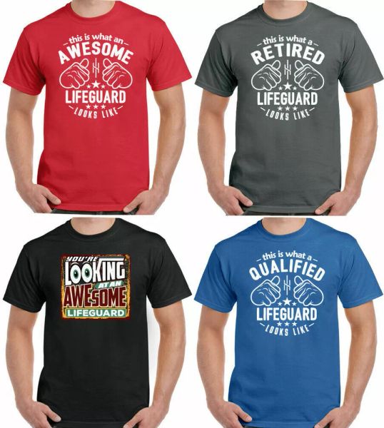 lifeguard t-shirt this is what a looks like funny mens baywatch swimming, White;black
lifeguard t-shirt this is what a looks like funny mens baywatch swimming, White;black