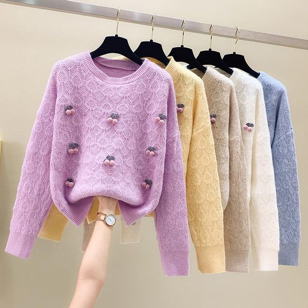 women's sweaters cherry sweet knitted korean style fashion pullovers for ladies autumn winter 2021 clothing sweater blouses female, White;black
women's sweaters cherry sweet knitted korean style fashion pullovers for ladies autumn winter 2021 clothing sweater blouses female, White;black