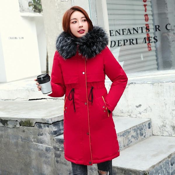 women's down & parkas women long coats winter hooded thick warm jacket fur collar lady cotton thicken cold outerwear 0c3m, Black
women's down & parkas women long coats winter hooded thick warm jacket fur collar lady cotton thicken cold outerwear 0c3m, Black