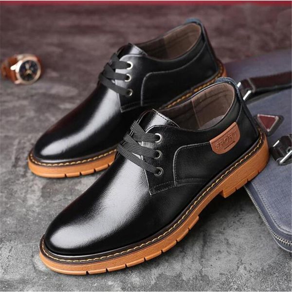 dress shoes oxford for men genuine leather brown dresses office formal zapatos de hombre vestir casual wedding, Black
dress shoes oxford for men genuine leather brown dresses office formal zapatos de hombre vestir casual wedding, Black
