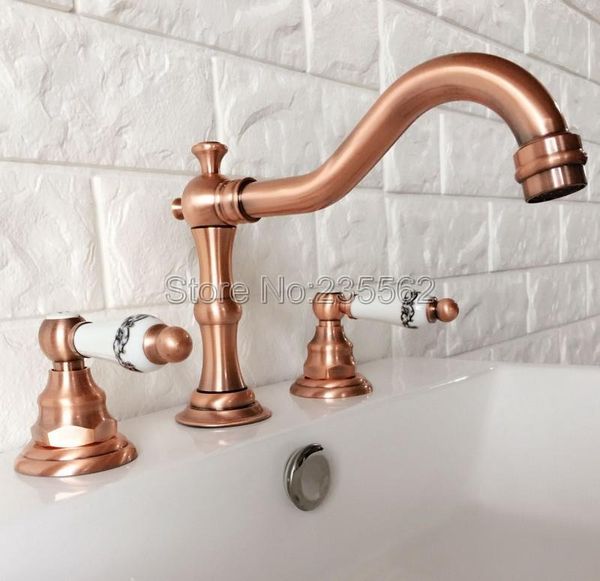 bathroom sink faucets antique red copper widespread dual handle washing basin mixer taps deck mounted 3 holes lavatory faucet lrg042
bathroom sink faucets antique red copper widespread dual handle washing basin mixer taps deck mounted 3 holes lavatory faucet lrg042