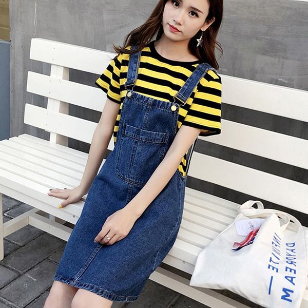 plus size denim suspender skirt female summer student korean loose harajuku short skirts, Black
plus size denim suspender skirt female summer student korean loose harajuku short skirts, Black