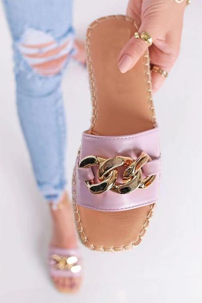 slippers 2021 summer simple pure color women's shoes temperament chain decorative large, Black
slippers 2021 summer simple pure color women's shoes temperament chain decorative large, Black